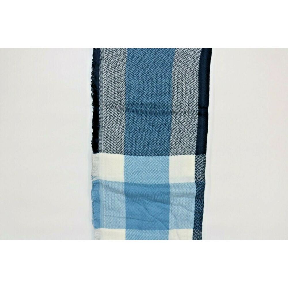 Women’s MultiTone Blue White Plaid Scarf